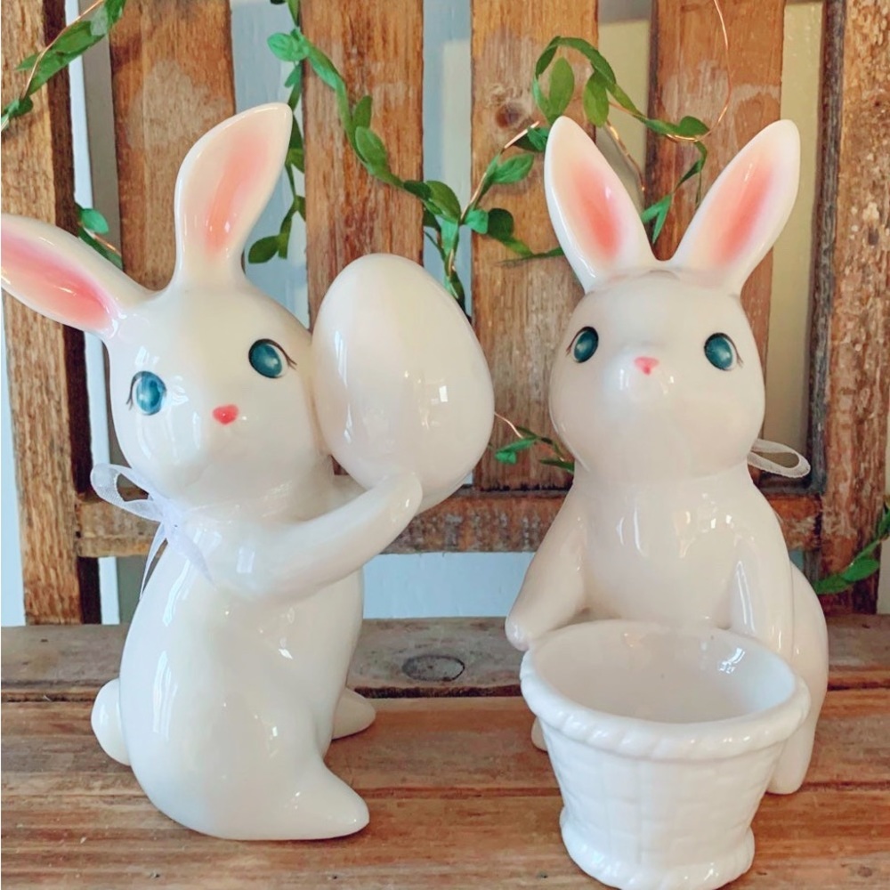 Target Spring / Easter ceramic retro bunnies NEW